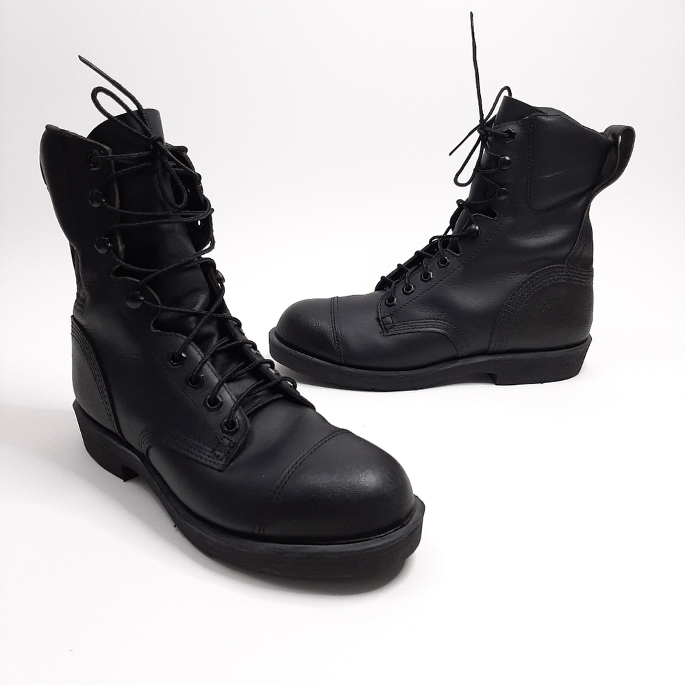 Lehigh Power Cushion Lace Up Steel Toe Leather Boots Size Men's 7.5 Women's 9.5